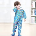 thumbnail image 2 of YOUI-GIFTS Toddler Rain Suit with Hood Waterproof Coverall Kids Baby One Piece Rainsuit Outdoors Rain Wear 1-7 Years, 2 of 7