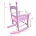 thumbnail image 7 of Kid's Porch Rocking Chair for Indoor or Outdoor Patio Use, Small Wooden Rocker for Kids Ages 6-10, Pink, 7 of 7
