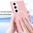 thumbnail image 2 of for Samsung Galaxy S25+ Plus (Not S25) Cooling Case with Magnetic Ring, Hard PC Slim Cellular Hole Heat Dissipation Mesh Breathable Hollow Honeycomb Case for Samsung Galaxy S25 Plus SR-Pink, 2 of 8