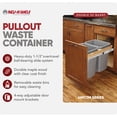 thumbnail image 3 of Rev-A-Shelf 35 Qt Pullout Top Mount Trash Cans w/ Soft-Close, 4WCTM-18BBSCDM2, Gray, 3 of 12