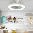 thumbnail image 4 of Lksixu Ceiling Fan With Lights,Enclosed Low Profile Fan Light,Ceiling Light With Fan,Hidden Fan Delier With Remote Control fan light Electronics for Home Office School, 4 of 8