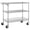 Silver-36"L x 18"W x 35.4"H, variant on Finnhomy 3 Tier Heavy Duty Commercial Grade Utility Cart, Wire Rolling Cart with Pushing Handle Bar, Steel Metal Kitchen Service Trolly with Wheels, Shelf Size 18" D x 36" W, NSF, Chrome