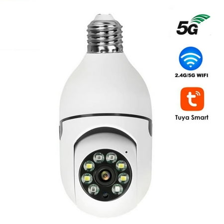 

Light Bulb Security Camera - 2.4Ghz WiFi 1080P 5G Cam with 2 Way Audio (03)