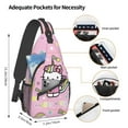 thumbnail image 2 of Hello Kitty Sling Bag for Women, Crossbody Sling Backpack Daybackpack, Cute Shoulder Bag Chest Bag for Travel Hiking Cycling, 15.3*7.2*3.5 Inch, 2 of 6