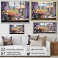 thumbnail image 4 of Designart "Window View of Ranch with Purple Florals" Farm Framed Wall Art Decor - Country Purple Farm Windows Living Room Framed Canvas Art, 4 of 6