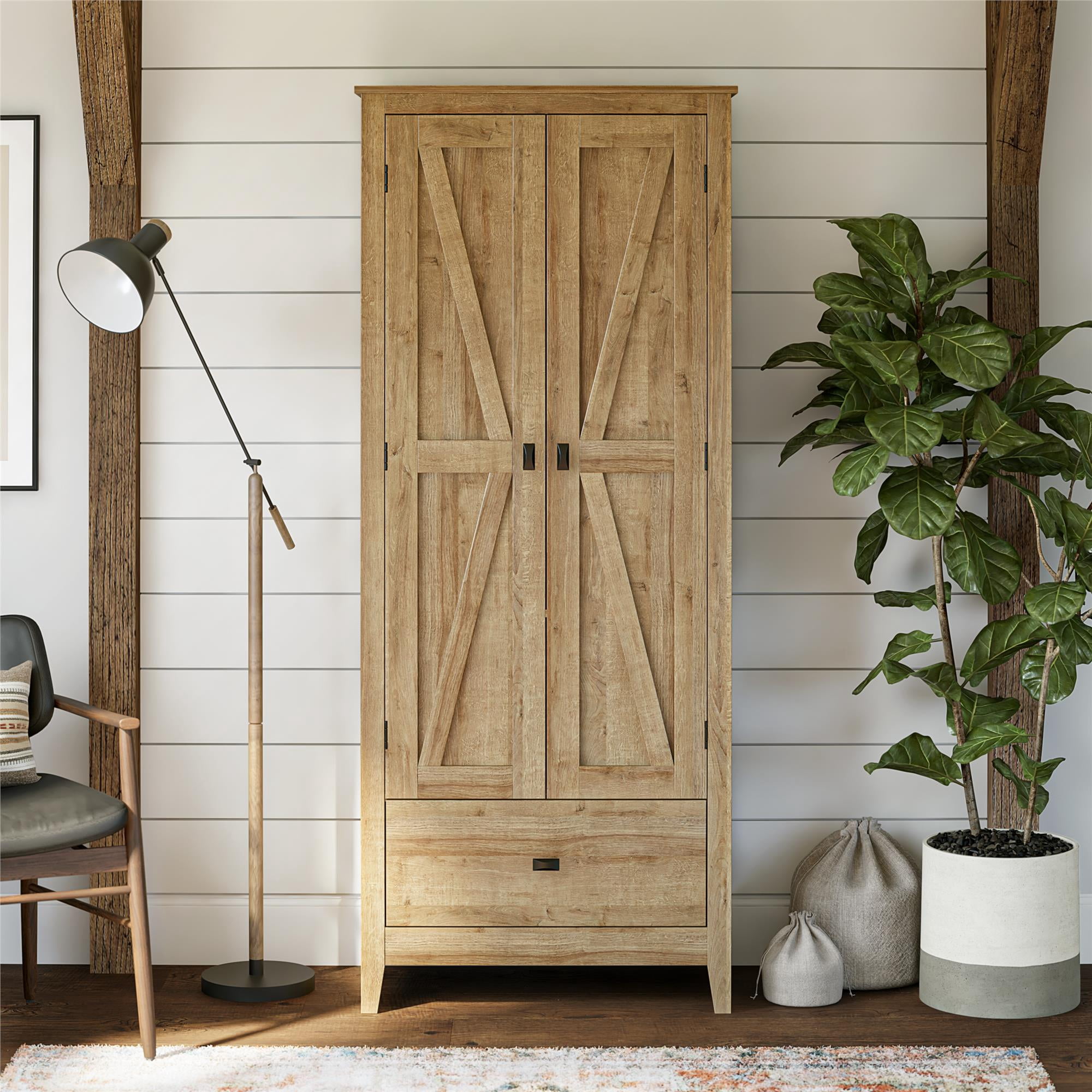Farmington 30" Wide Storage Cabinet, Natural