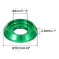 thumbnail image 2 of Uxcell M4 Cone Cup Countersunk Washers,Hole Dia 4mm/0.16" Anodized Aluminum for Screw RC,Model Parts,60PCS(Green), 2 of 6