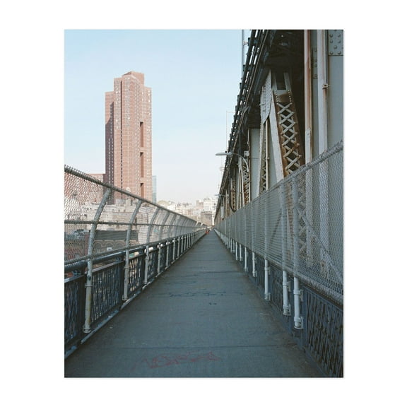 On the Manhattan Bridge - Manhattan New York Photography Unframed Wall Art Print 8 x 10 inches