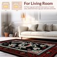 thumbnail image 2 of Ultra Soft Area Rug, Intricate Gothic Inspired, Non Slip, Stain Resistant, Washable Area Rugs for Living Room, Bedroom(Black, 8X10), 2 of 8