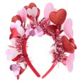 thumbnail image 1 of FELTECHELECTR 10 diademas de corazón con purpurina para San Valentín, accesorios para disfraz de Cupido, diadema con forma de corazón para cumpleaños, bodas, fiestas, regalos, rojo y rosa., 1 of 6