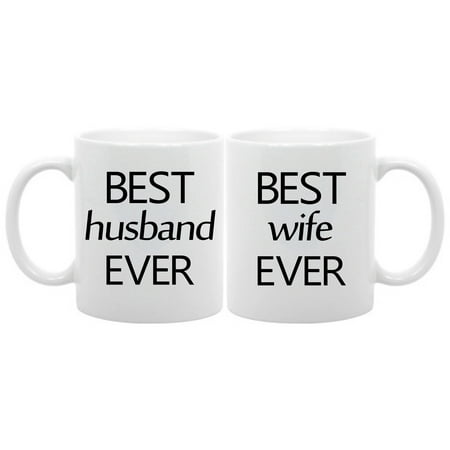Coffee Mug Set Best Husband Ever, Best Wife Ever (Cheap And Best Valentine Gift For Wife)