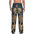 thumbnail image 7 of Salouo Romantic Skeletons Under Moon Print Pajama Pants for Men, Lounge Pants Elastic Waistband Casual Men's sleepwear Loungewear Sleep Pajama Pant -X-Large, 7 of 7