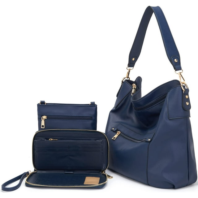 Bolsos cruzados grandes para mujer, bolsos de hombro, conjunto de monedero y cartera para mujer, bolsos Hobo