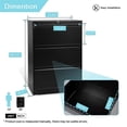 thumbnail image 6 of Home Square Set of 2 3-Drawer Lateral Locking Filing Cabinet with Lock in Black, 6 of 10