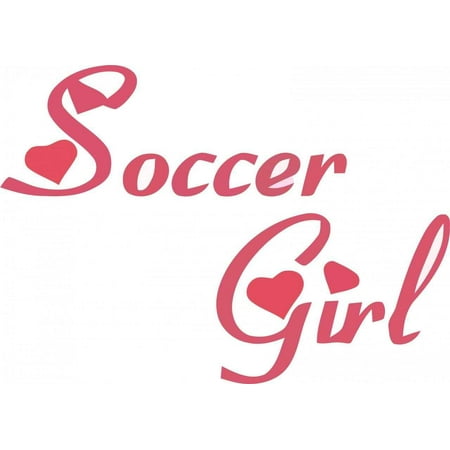 Custom Wall Decal Soccer Girl - Wall Decal Picture Art Living Room Peel & Stick Sticker - Vinyl Wall Decal