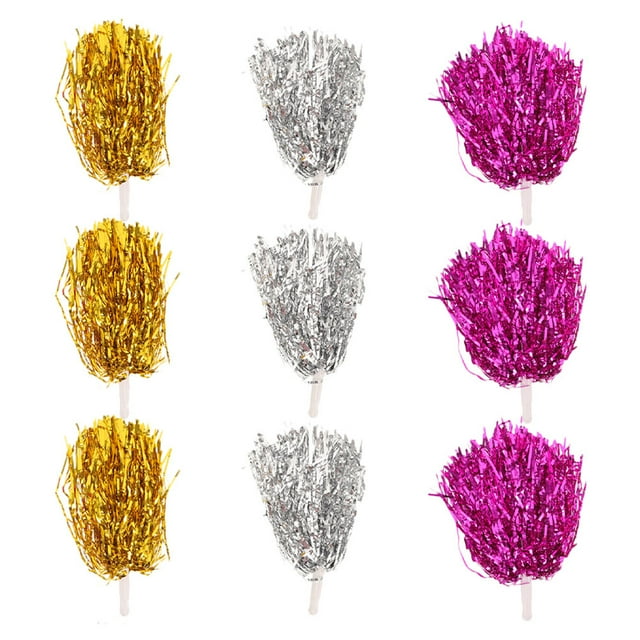 unbranded 9Ud Pom Poms Cheerleader Multi Para Animación Y Coreografía Durables Y Reutilizables