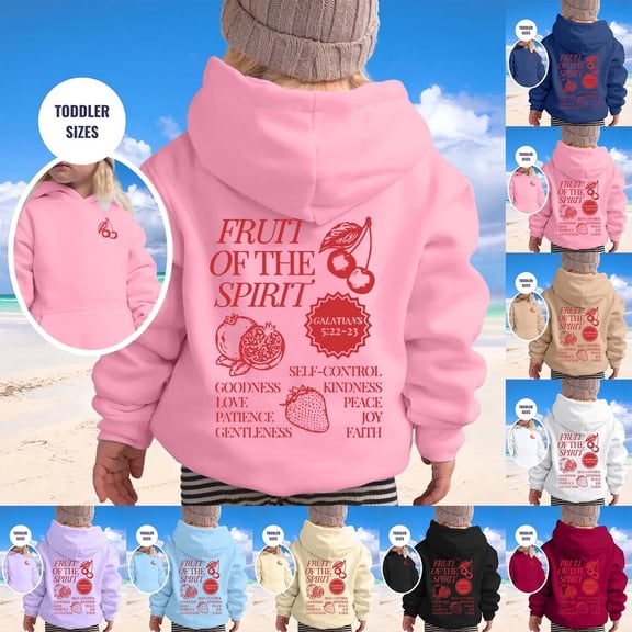 CAIXIA Cute Hoodies for Girls Lightweight Girls Sweatshirt Long Sleeve Girl Clothes Aesthetic Back To School Pullovers Casual Tops with Pocket