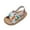 Multicolor, variant on PINQI Girls Kids Flat Wide Sandals Animal Print X-Strap Ankle Barefoot Open Toe Shoes Baby Summer Casual First Walking Shoes