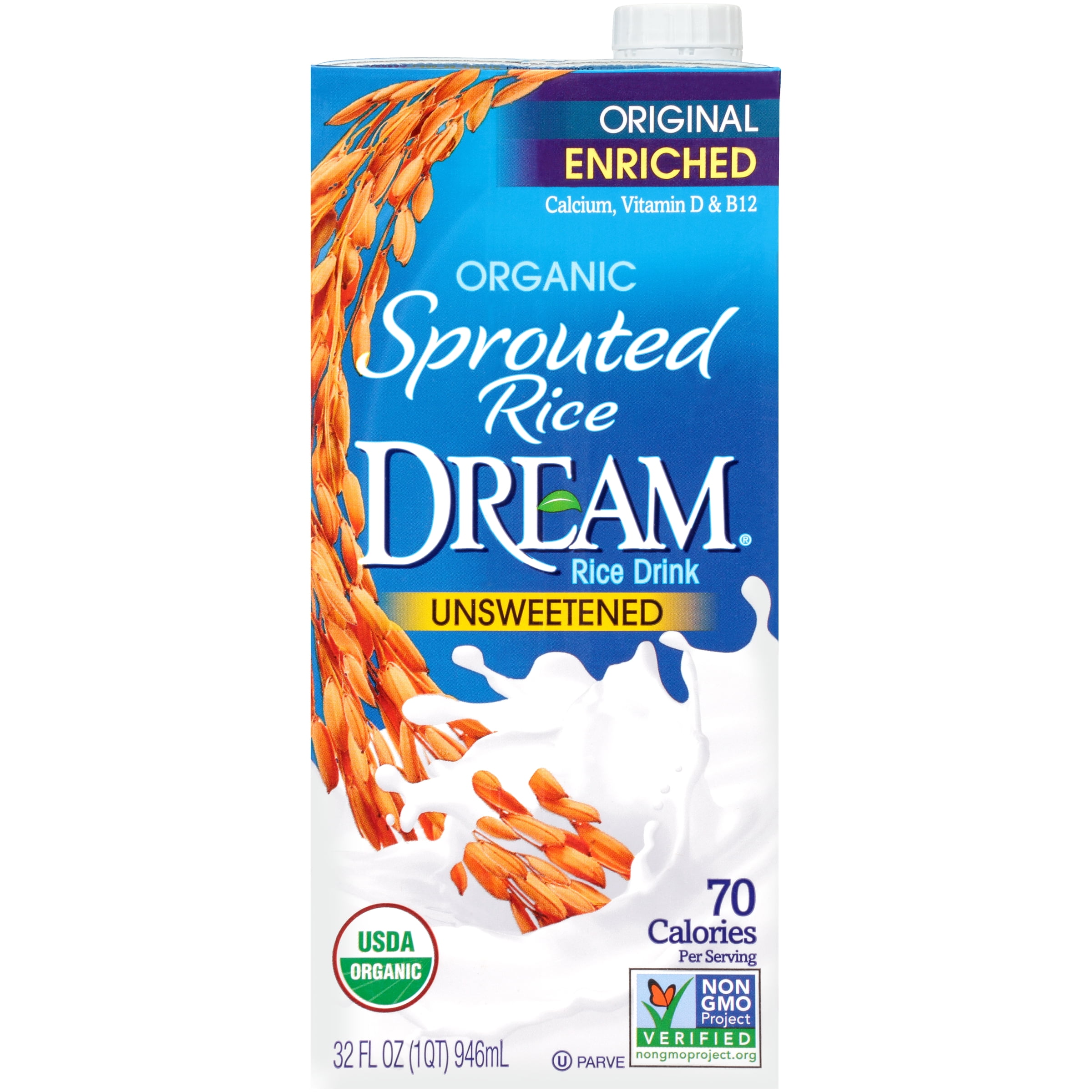 Sprouted Rice Dream Enriched Original Unsweetened Organic Rice Drink