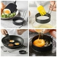 thumbnail image 4 of Egg Rings,4 Round Stainless Steel Egg Cooking Ring with 1 Brush, Egg Mold for Fried Eggs and Egg Mcmuffins - Omelet and Breakfast Sandwich Machine, 4 of 6