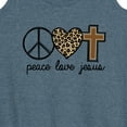thumbnail image 3 of Instant Message - Peace Love Jesus - Women's Racerback Tank Top, 3 of 6