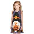 thumbnail image 1 of Balery Halloween Gnomes Camisón de princesa para niñas, pijama de algodón con mangas abullonadas, suave y bonito.-Large, 1 of 6