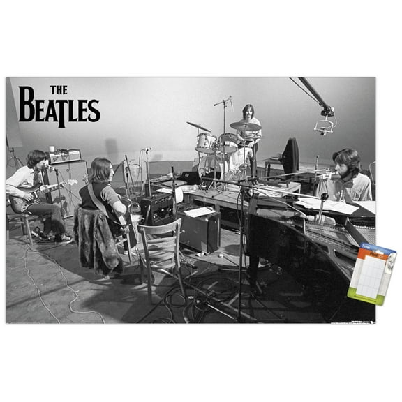 The Beatles - Let It Be Studio Wall Poster with Pushpins, 14.725" x 22.375"