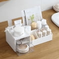 thumbnail image 2 of Caja de almacenamiento de cosméticos de escritorio, a prueba de polvo, para guardar pintalabios, caja de escritorio de oficina, caja de acabado tipo cajón de plástico para el hogar, 2 of 6