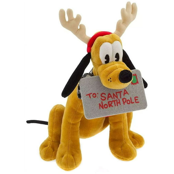 Disney Parks Yuletide Farmhouse Holiday Pluto 2019 Plush Medium New with Tags
