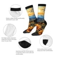 thumbnail image 3 of KLL Sunset Sky Sunflower Print Cool Socks Men's Women's Crew Socks Funny Crazy Novelty Stockings, 3 of 6