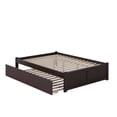 thumbnail image 3 of AFI Concord Wood King Platform Bed w/ Footboard and Twin XL Trundle in Espresso, 3 of 13