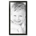 thumbnail image 2 of ArtToFrames 20" x 40" Honors Black with Silver Picture Frame, 20x40 inch Black Wood Poster Frame (WOM-5157), 2 of 7