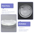 thumbnail image 5 of PBPBOX Rustic Candle Base Glass Plate Transparent 2Pcs Home Decor, 5 of 8