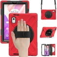 thumbnail image 6 of XYX Case for Lenovo Tab M9 9.0 inch 2023 Released TB-310FU with 360 Degree Rotating, Hand Strap, Shoulder Strap, Red, 6 of 7