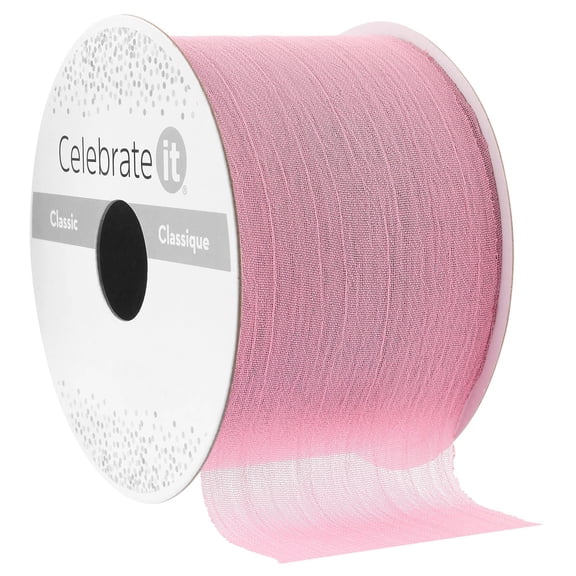 Celebrate It Classic Crinkle Chiffon Ribbon, 2" x 3yd. , 12 Pack