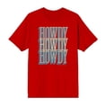 thumbnail image 4 of Western Howdy Repeat Text Men's Red Crew Neck Short Sleeve Tee-XXL, 4 of 7