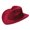 Wine, variant on YIWULA Kids Western Cowboy Hat for Girl Boy Wide Brim Beach Cowgirl Hat with Drawstring Cattleman Cowboys Hats Kids Classic Ranch Cowboy Hat Outdoor Dress Up Cap(Red,One Size)