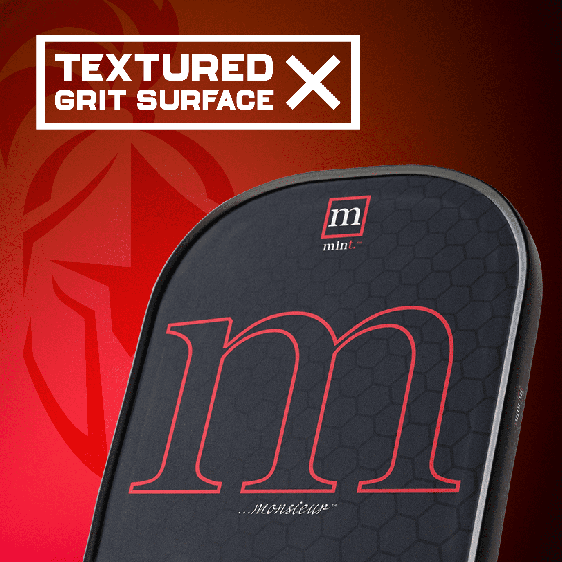 Mint Sport Monsieur Pickleball Paddle – T700 Carbon Fiber Pickleball Paddle with 16mm Polypropylene Core, Textured Spin Surface, TPE Edge Guard, USAPA Approved for Competitive Play