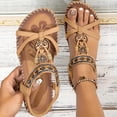 thumbnail image 2 of Dakaela Womens Sandals Arch Support Summer Beach Flat Shoes Bohemian Comfort Walking Flip Flops, 2 of 7