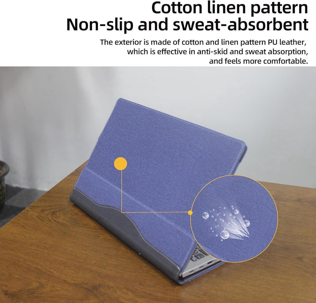 Laptop Case Cover for Lenovo Yoga 7i 2-in-1 16" 10th Gen / Yoga 7 2-in-1 16" 16ILL10 16AKP10 Detachable Notebook Sleeve Computer Bag PU Accessories with Heat Dissipation Hole