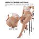 thumbnail image 2 of Xiao Hua 2 pares de pantimedias de talla grande para mujer, control de cintura alta, ajuste ceñido, calcetines largos ultra suaves y transparentes, color gris, 2 of 5