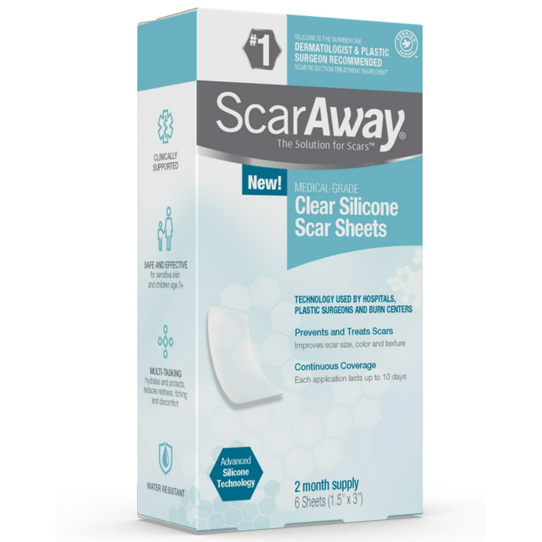 ScarAway Clear Silicone Sheets, 6 ct - Fry's Food Stores