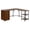 Walnut, variant on Techni Mobili L-Shape Home Office Desk with Storage, Gold/White