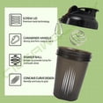 thumbnail image 3 of CREAWELLAY Paquete de 3 botellas cocteleras para mezclas de proteínas, botella pequeña coctelera de proteínas de 17 oz con asa, vasos coctelera de gimnasio con bola de mezcla para preentrenamiento, si, 3 of 5