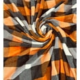 thumbnail image 3 of Serafina Home Halloween Plaid Blanket Throw: Orange Black White Farmhouse Tartan Print on Velvet Fleece for Sofa Bed Couch Chair Dorm, 3 of 5