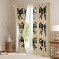 thumbnail image 3 of Homewish Cartoon Bow Knot Black Out Curtains,Vintage Camo Pattern Curtains Pack of 2 (42x63 Each),Green Brown Bedroom Curtains For Boys Girls,Breathable Home Decor, 3 of 6