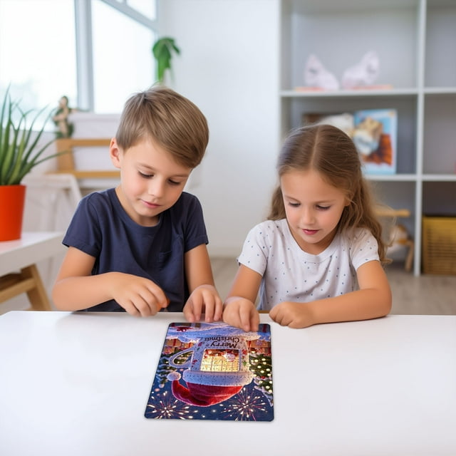 Ireezec Christmas Jigsaw Puzzle for s, 130-Piece Holiday Family Activity Game, Educational Toy for Children's Cognitive Development, Festive Indoor Entertainment