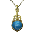 thumbnail image 1 of Simple Work Brainstorm Data Curve Illustration Necklace Antique Guitar Jewelry Music Pendant, 1 of 3