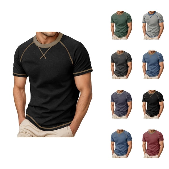 T Shirts for Man Summer Casual Short Sleeve Crewneck Tshirts Lightweight Breathable Relaxed Fit Mens Tees