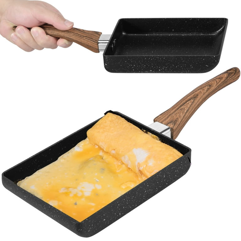 7,5-inch Japanse roestvrijstalen vierkante omeletpan - gemakkelijk